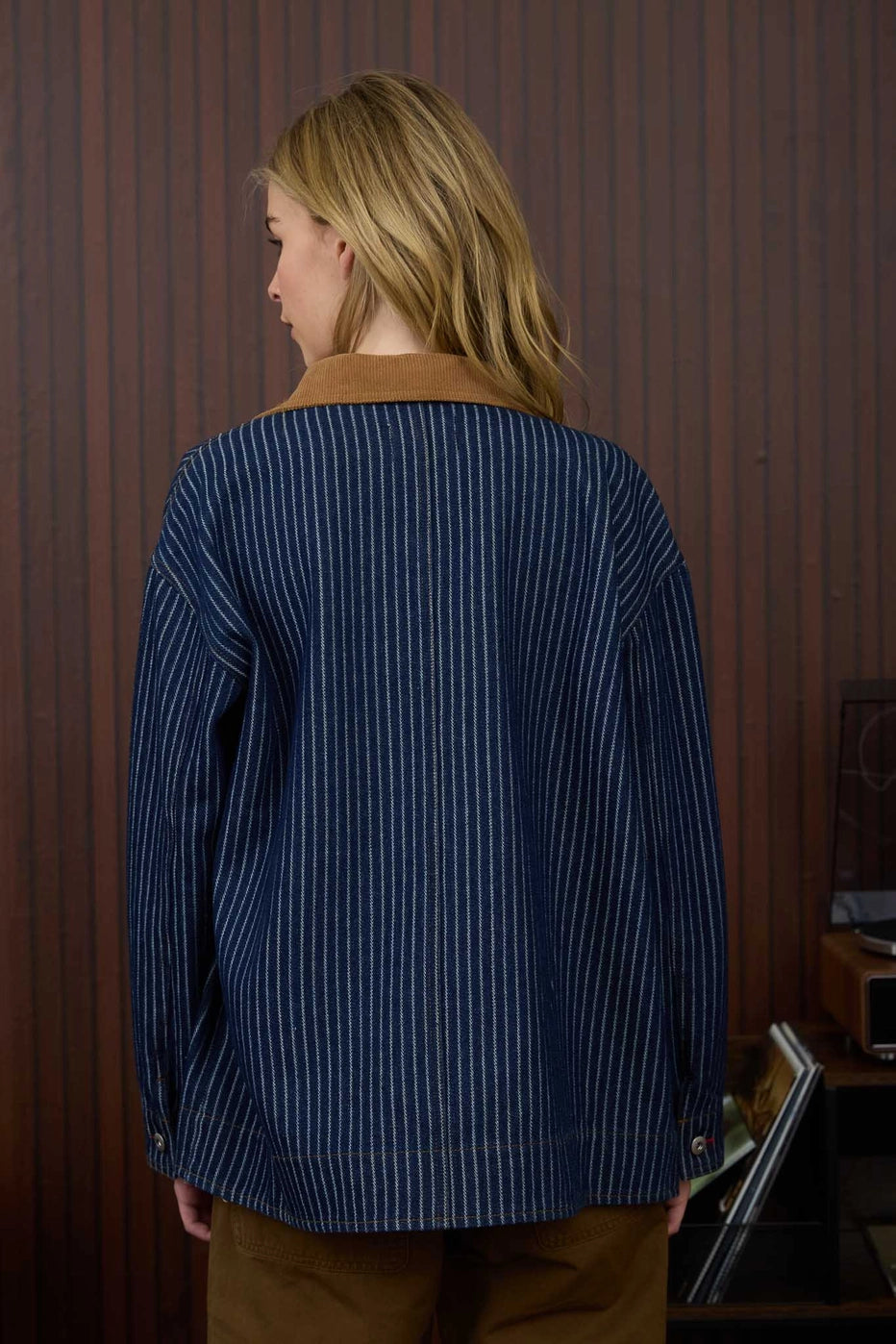 PREORDER: Stripe Corduroy Denim Jacket