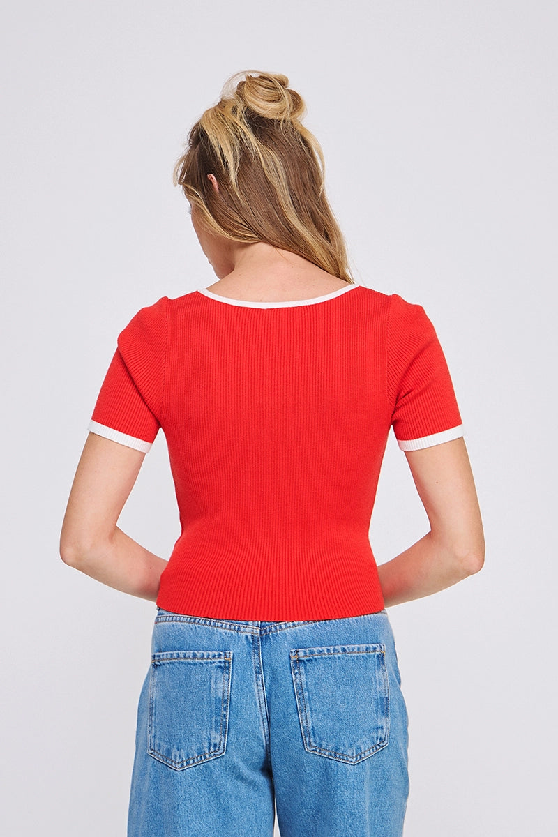 Bow Top- Red