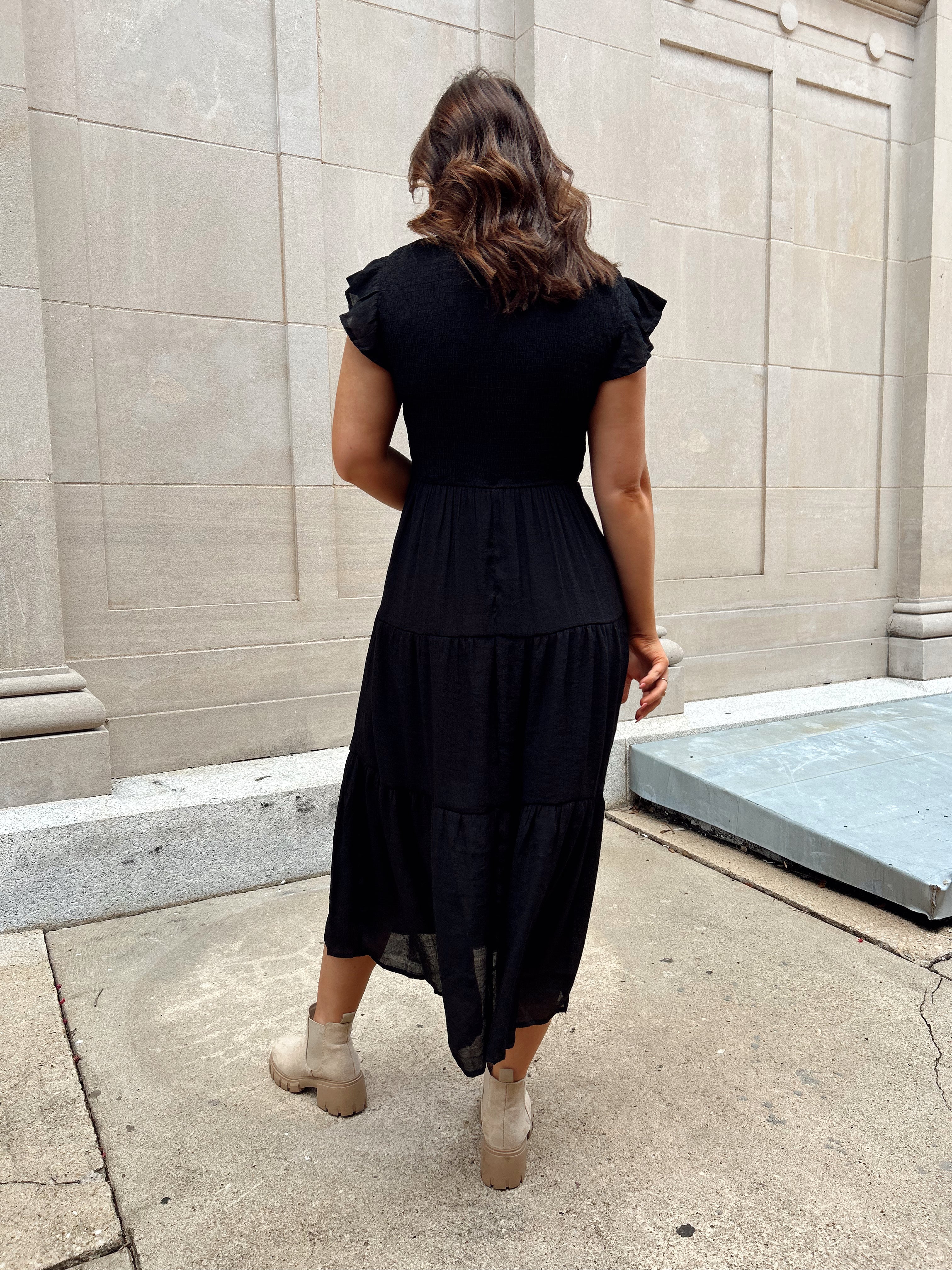 City Life Dress- Black (S-3X)