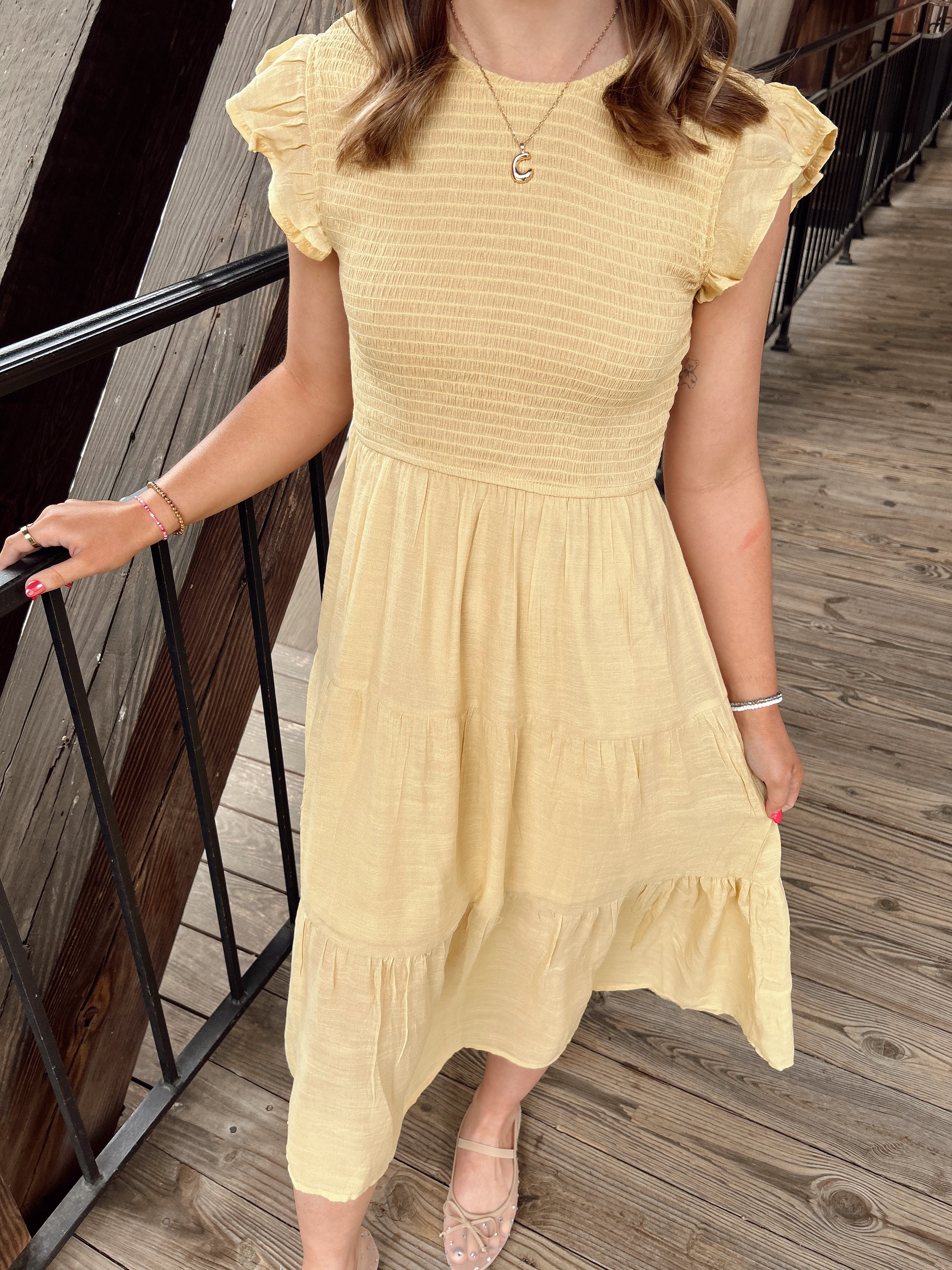 City Life Dress- Yellow