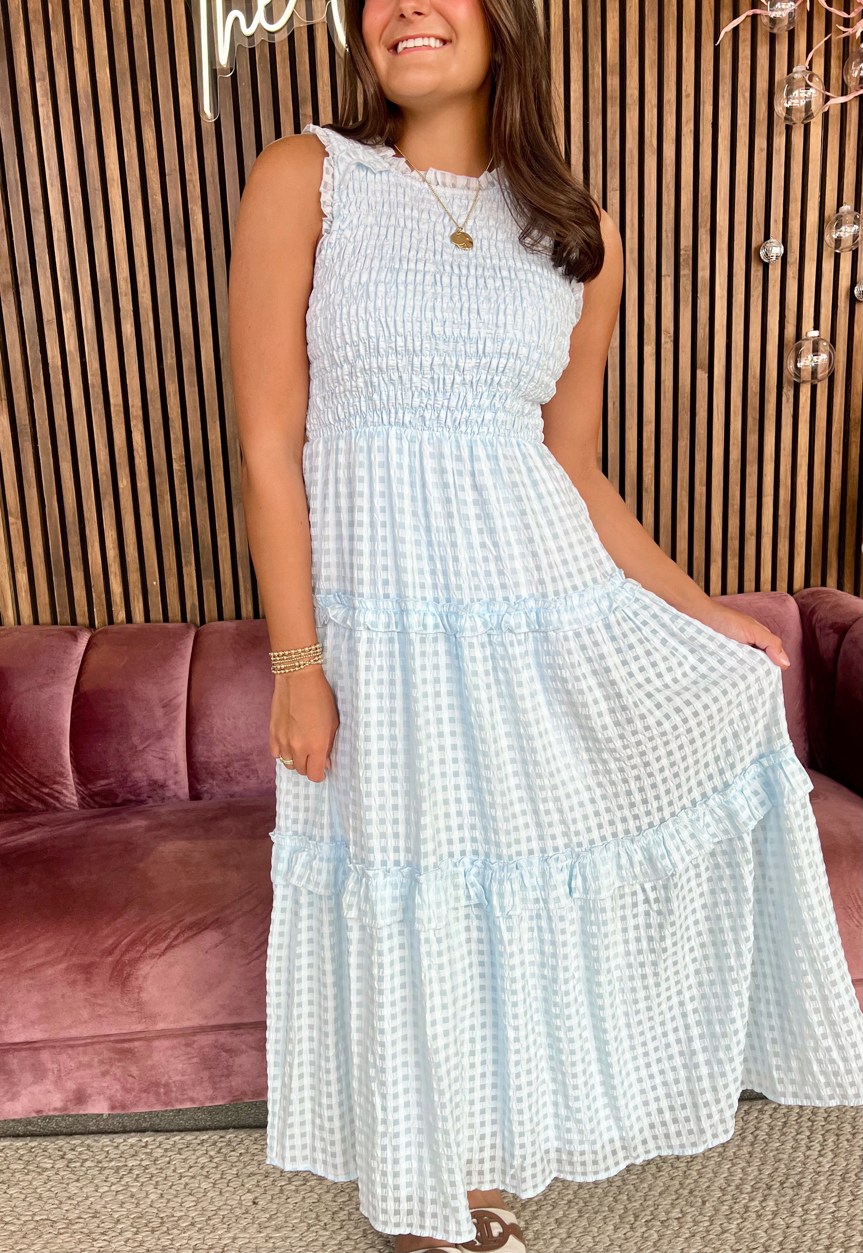 Gingham Maxi Dress