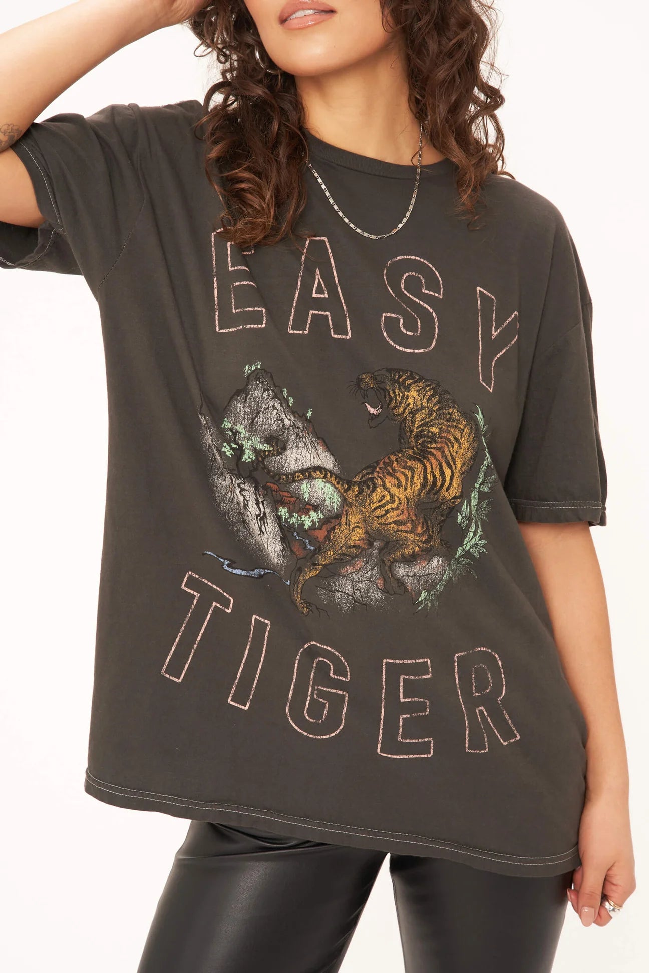 Project Social T: Easy Tiger Relaxed Tee - Charcoal