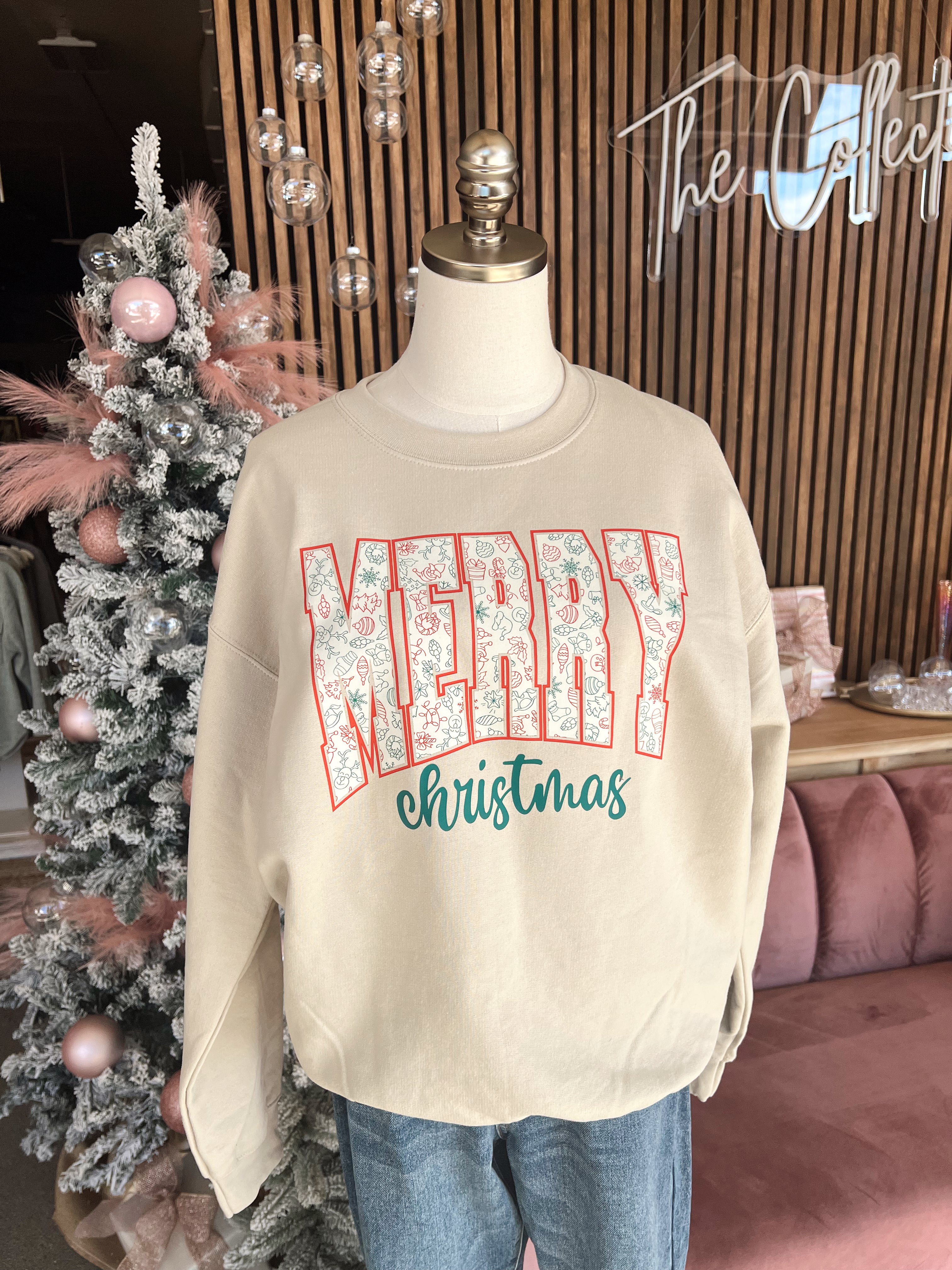 Customs: Holly Jolly Merry Christmas Sweatshirt