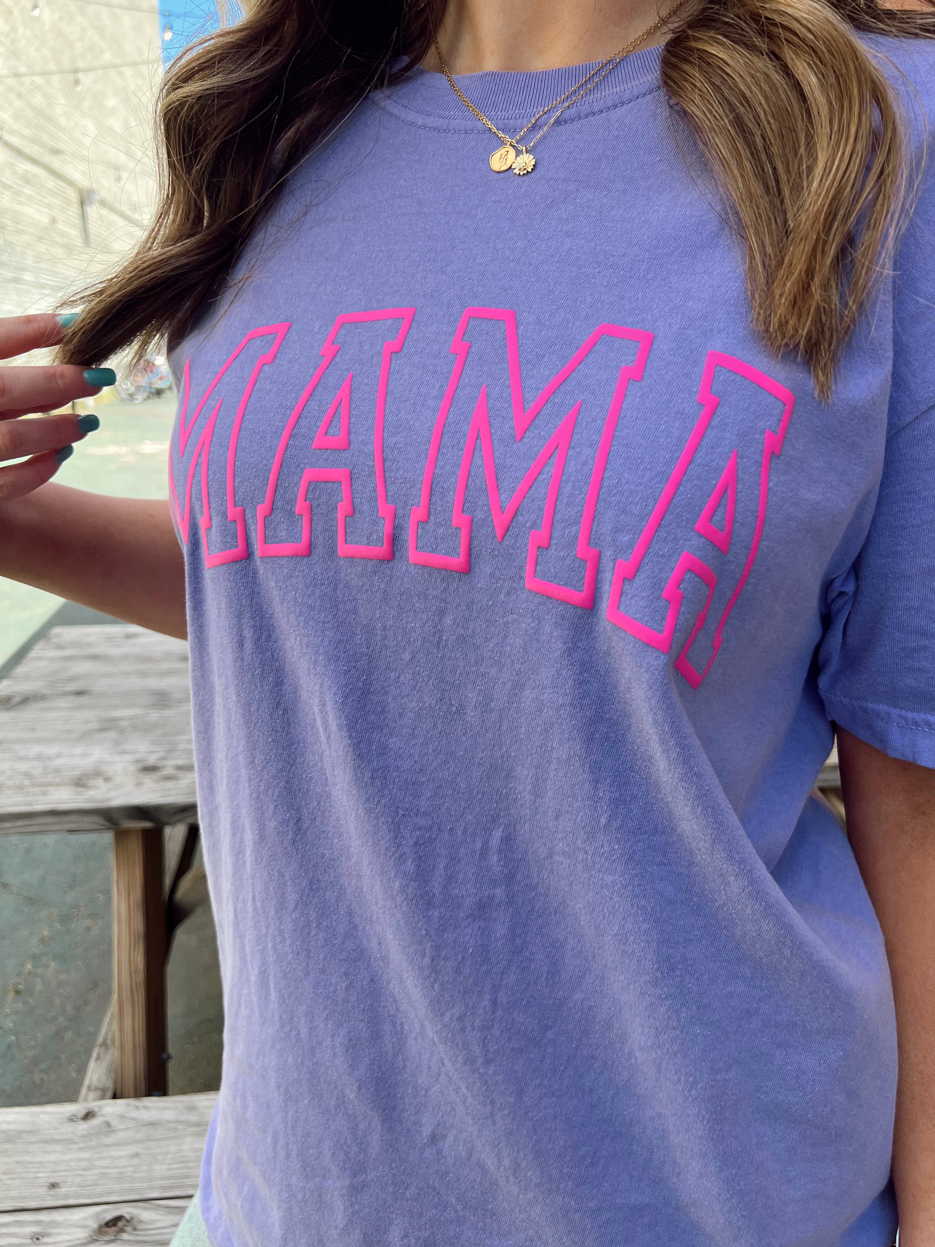 BJB Customs: Mama Puff Print Tee- Purple