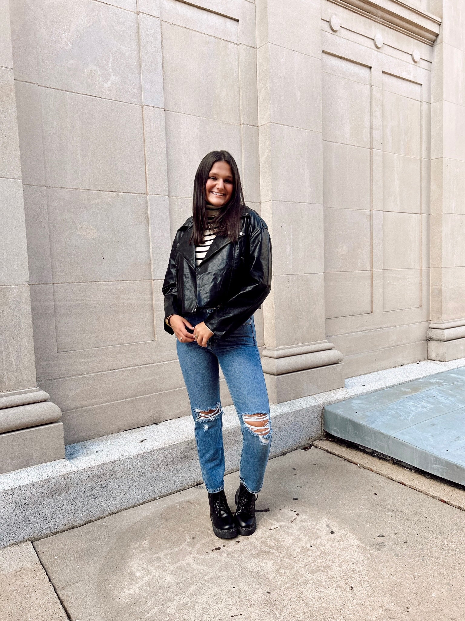 Current Times Leather Jacket