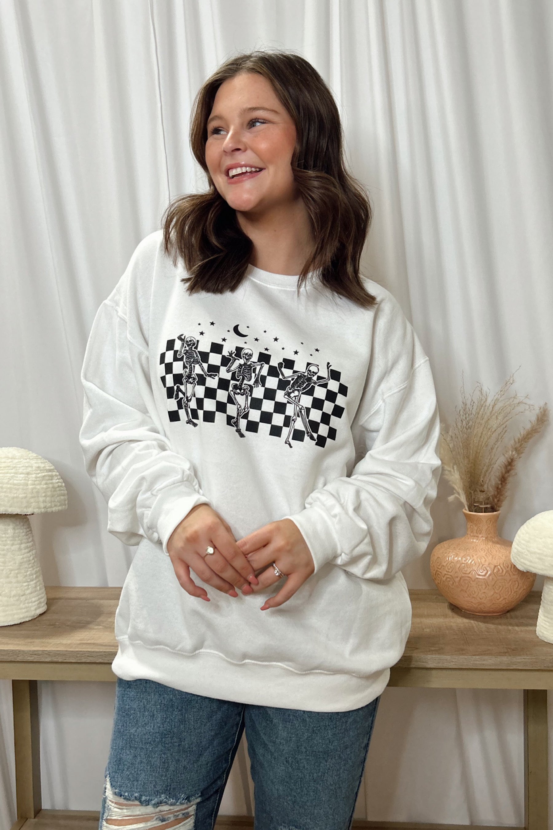 BJB Customs: Checkered Skeletons Sweatshirt