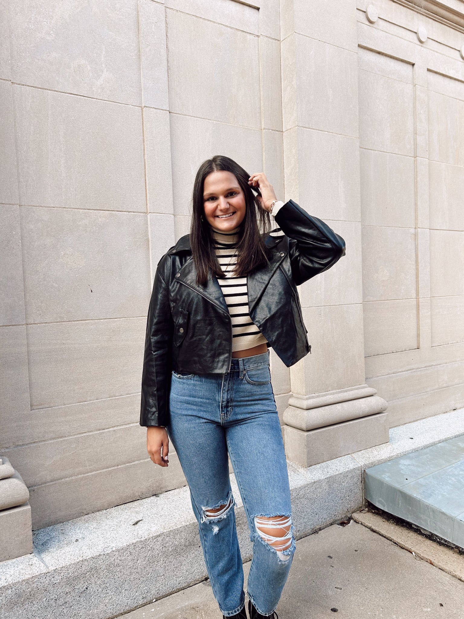 Current Times Leather Jacket