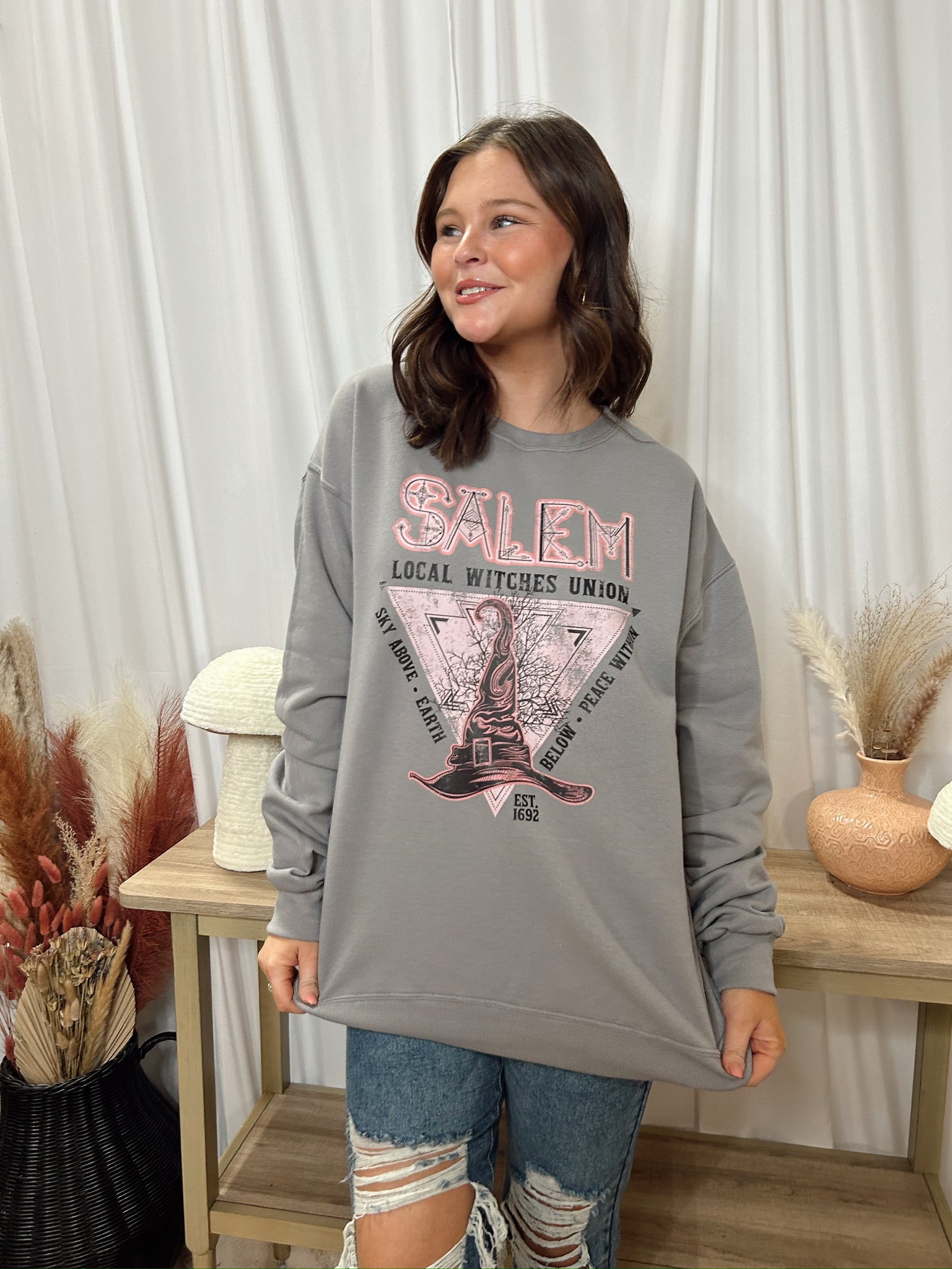 BJB Customs: Salem Sweatshirt- Grey