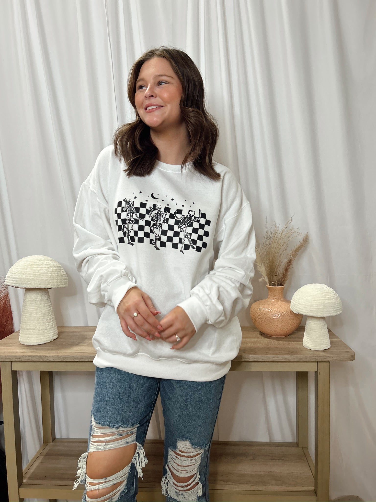BJB Customs: Checkered Skeletons Sweatshirt