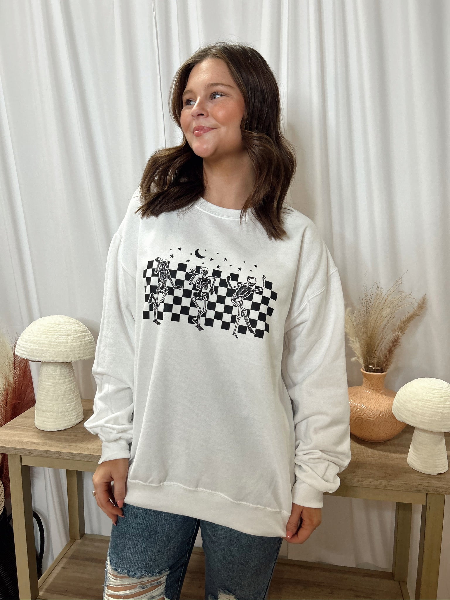 BJB Customs: Checkered Skeletons Sweatshirt