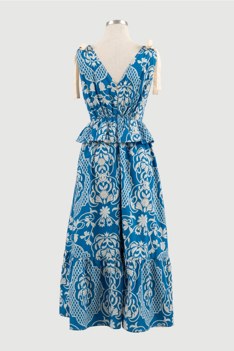MOON RIVER: VNeck Ruffle Tie Maxi Dress