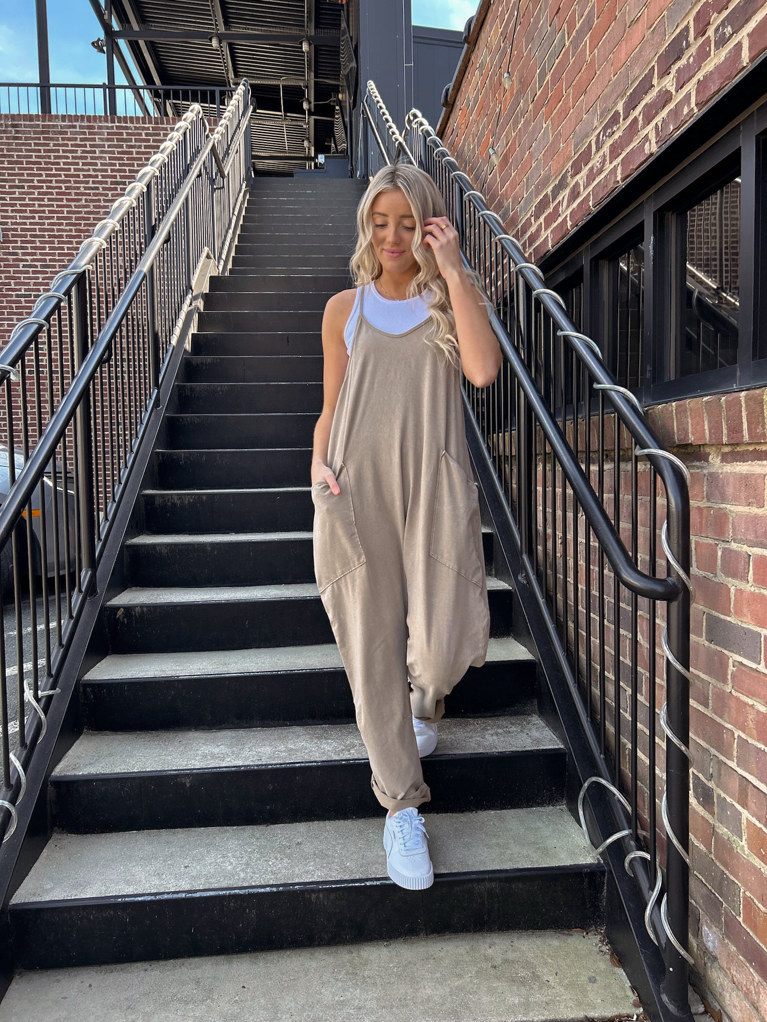 The It Jumpsuit- Mineral Taupe