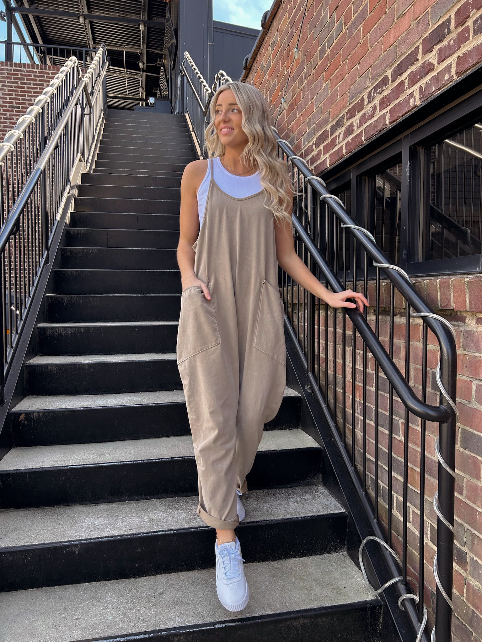The It Jumpsuit- Mineral Taupe