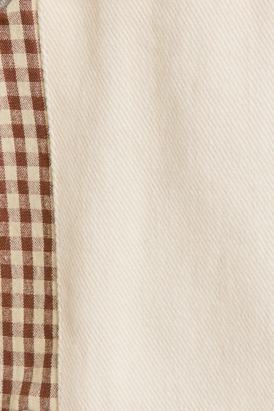 Brown Gingham Trim Jacket