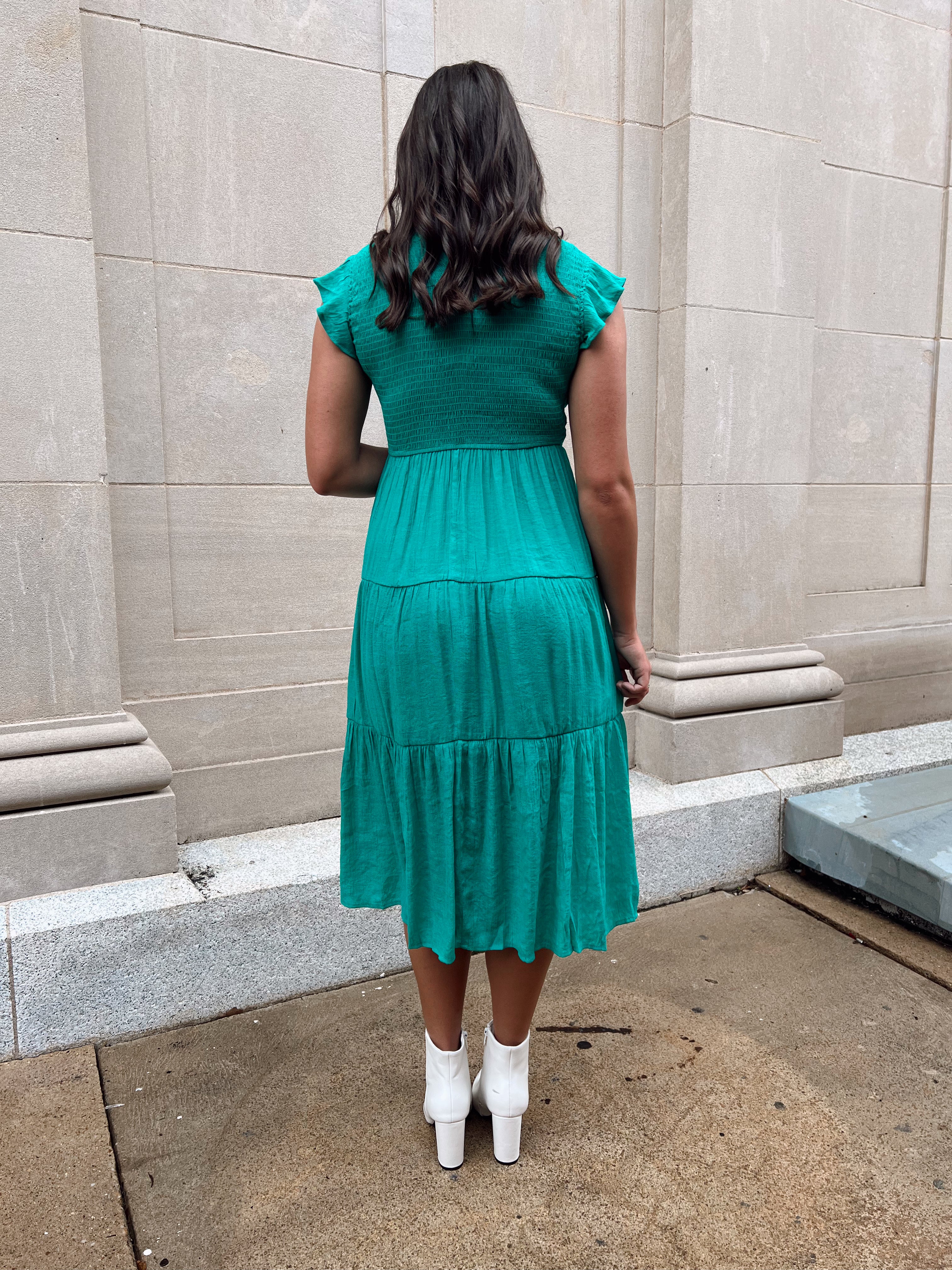 City Life Dress- Emerald