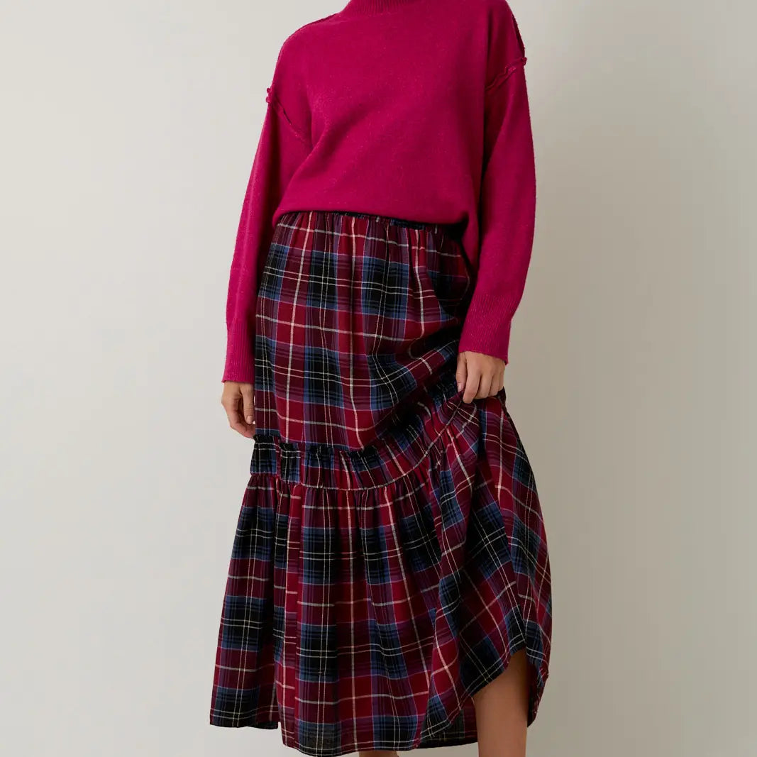 Fuchsia Mock Neck Sweater