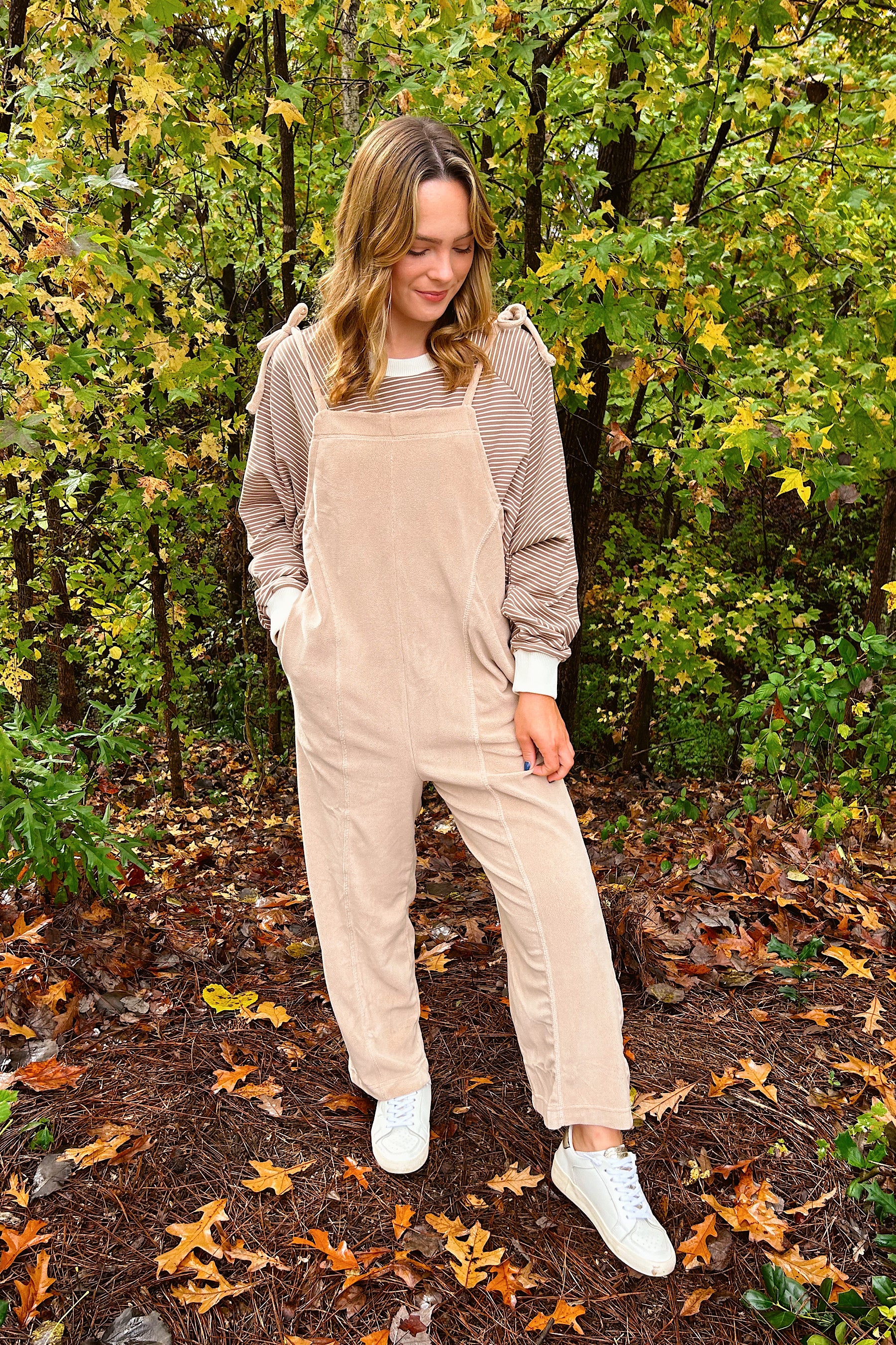 Pumpkin Pie Jumpsuit- Tan