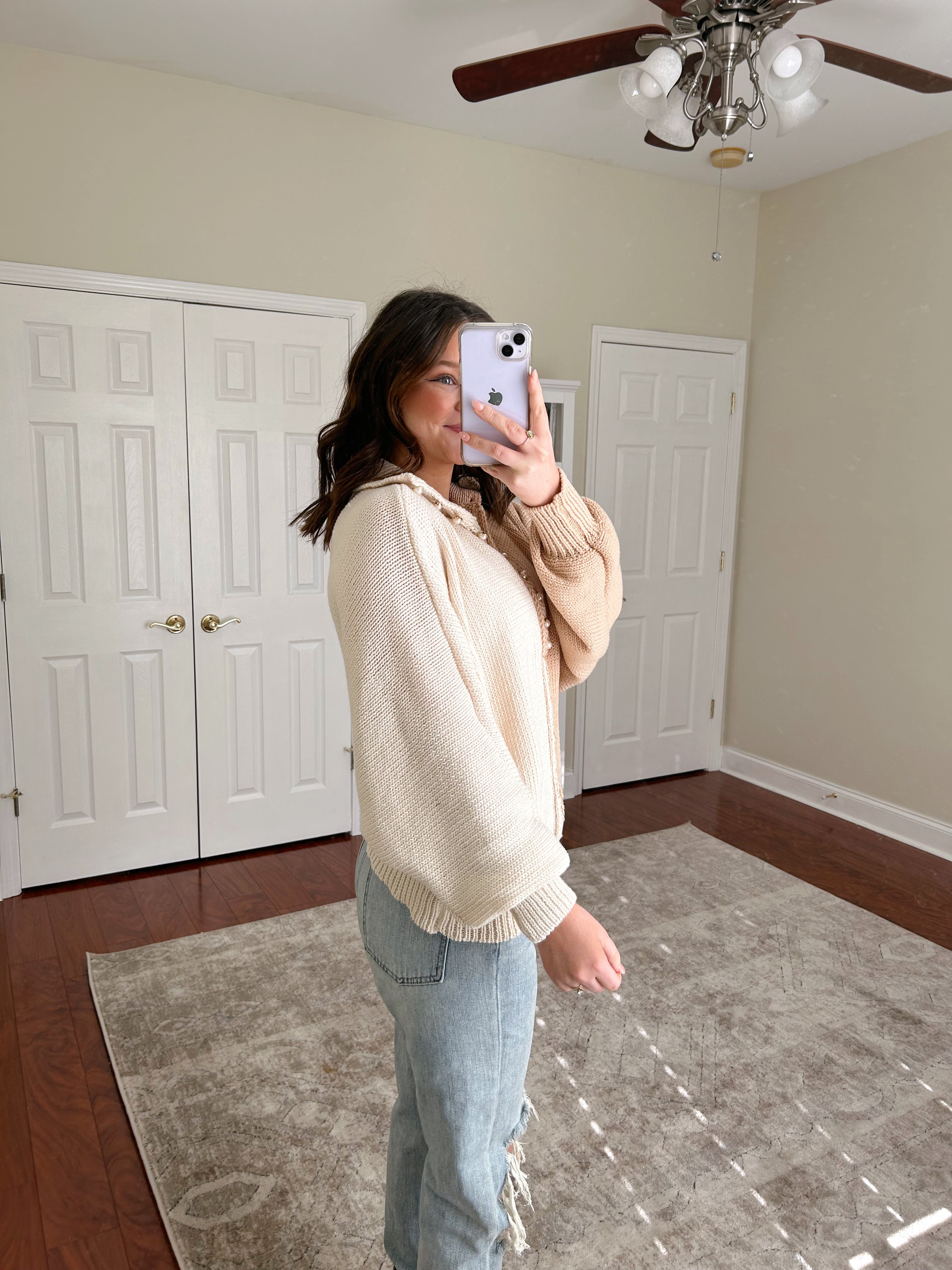 Pearl Two Toned Sweater