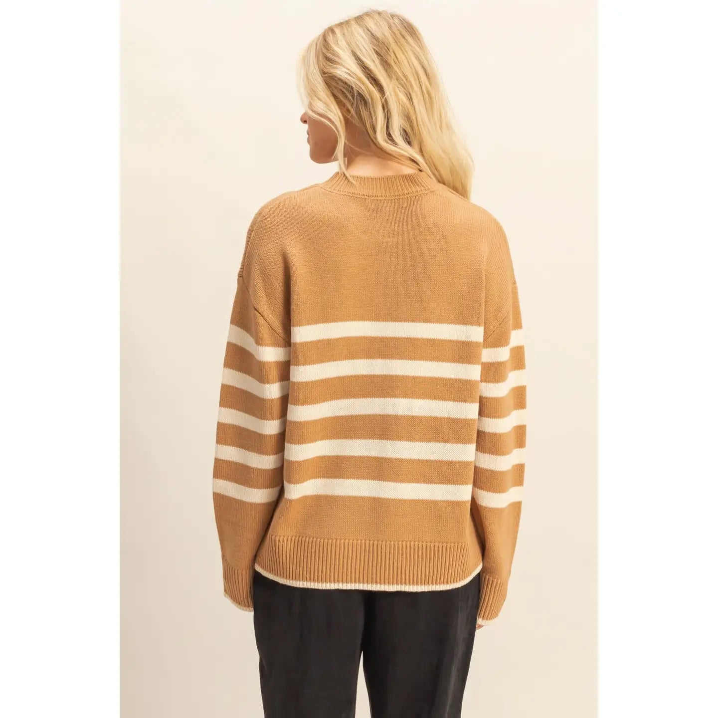 Tan Striped Sweater