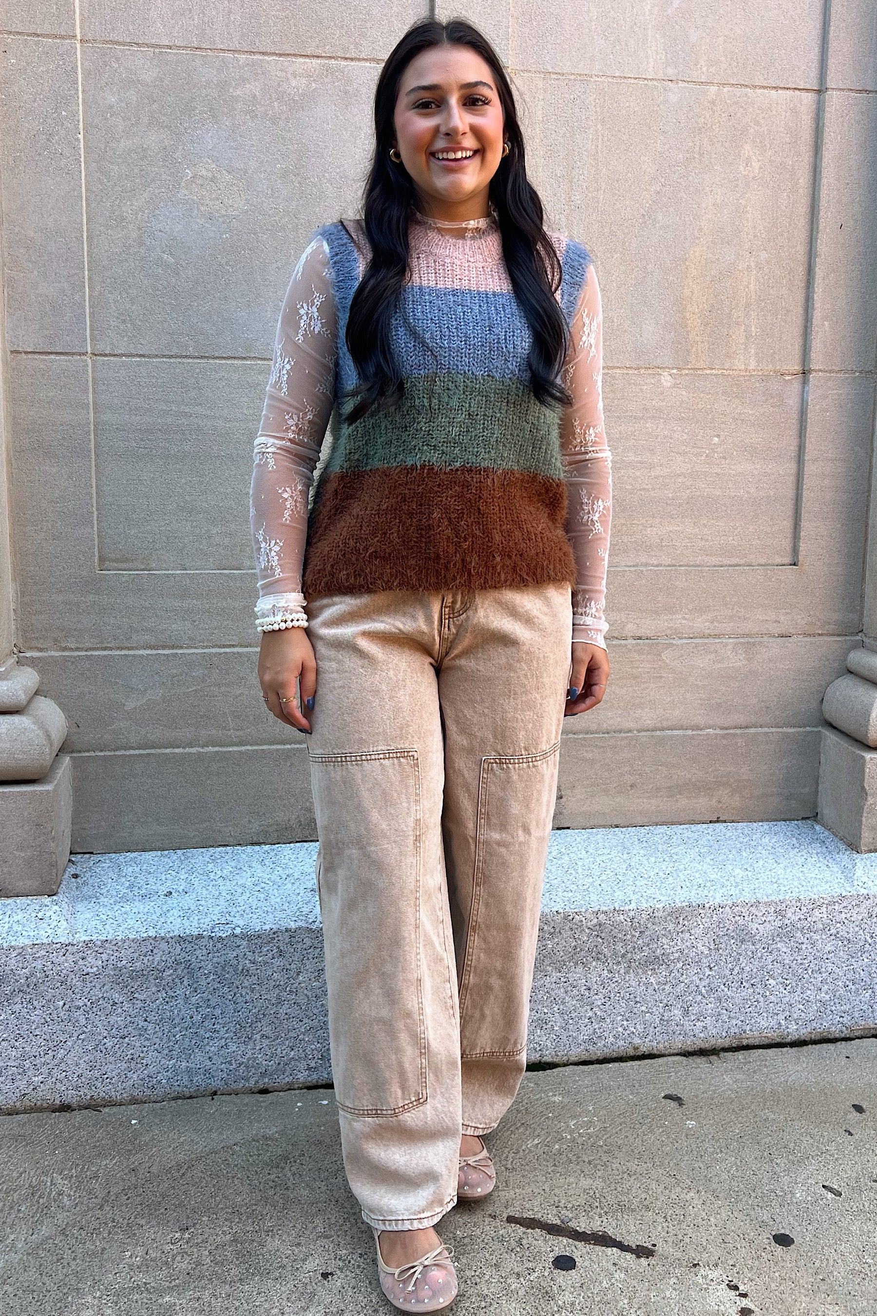 Colorblock Sweater Vest