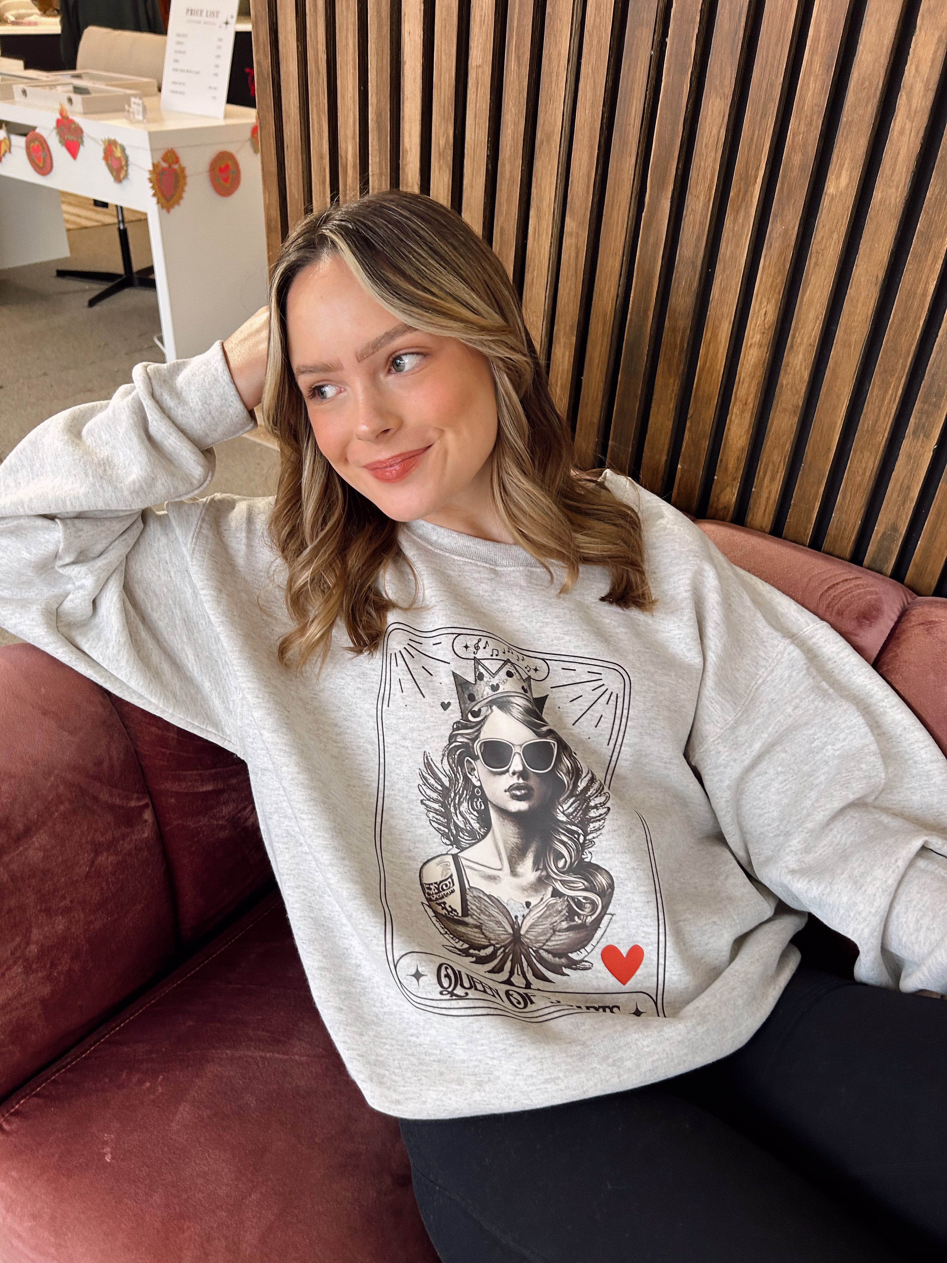 BJB Customs: Tay Queen of Hearts Sweatshirt