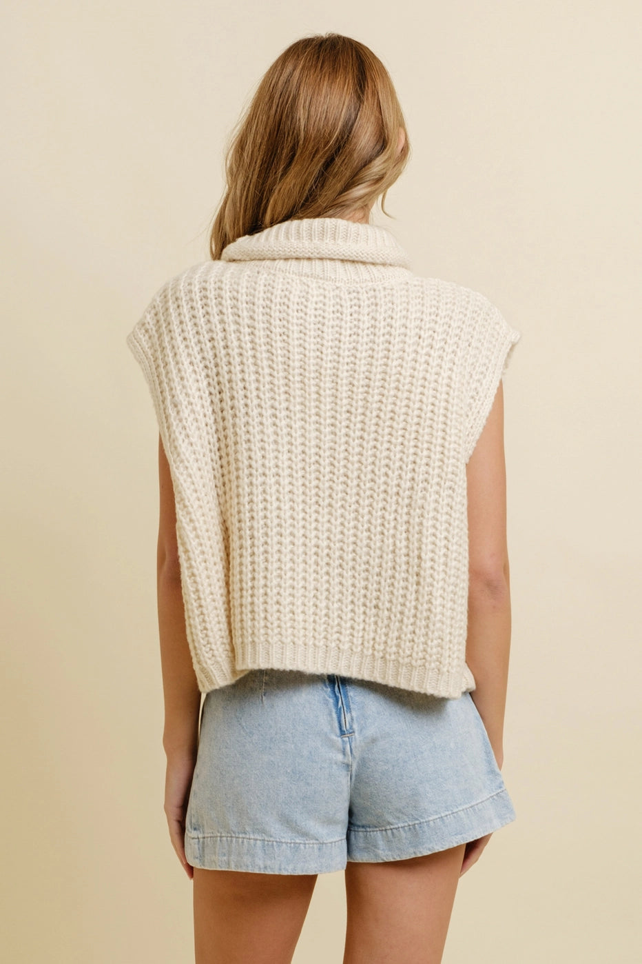 Sleeveless Turtleneck Sweater