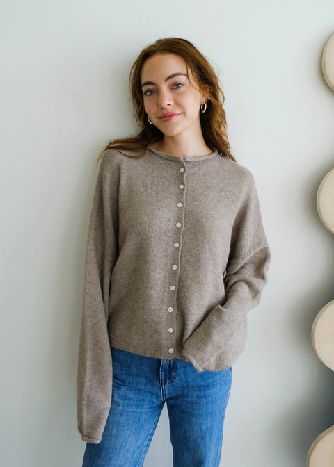 Core Cardigan- Mocha | BubbaJane's Boutique