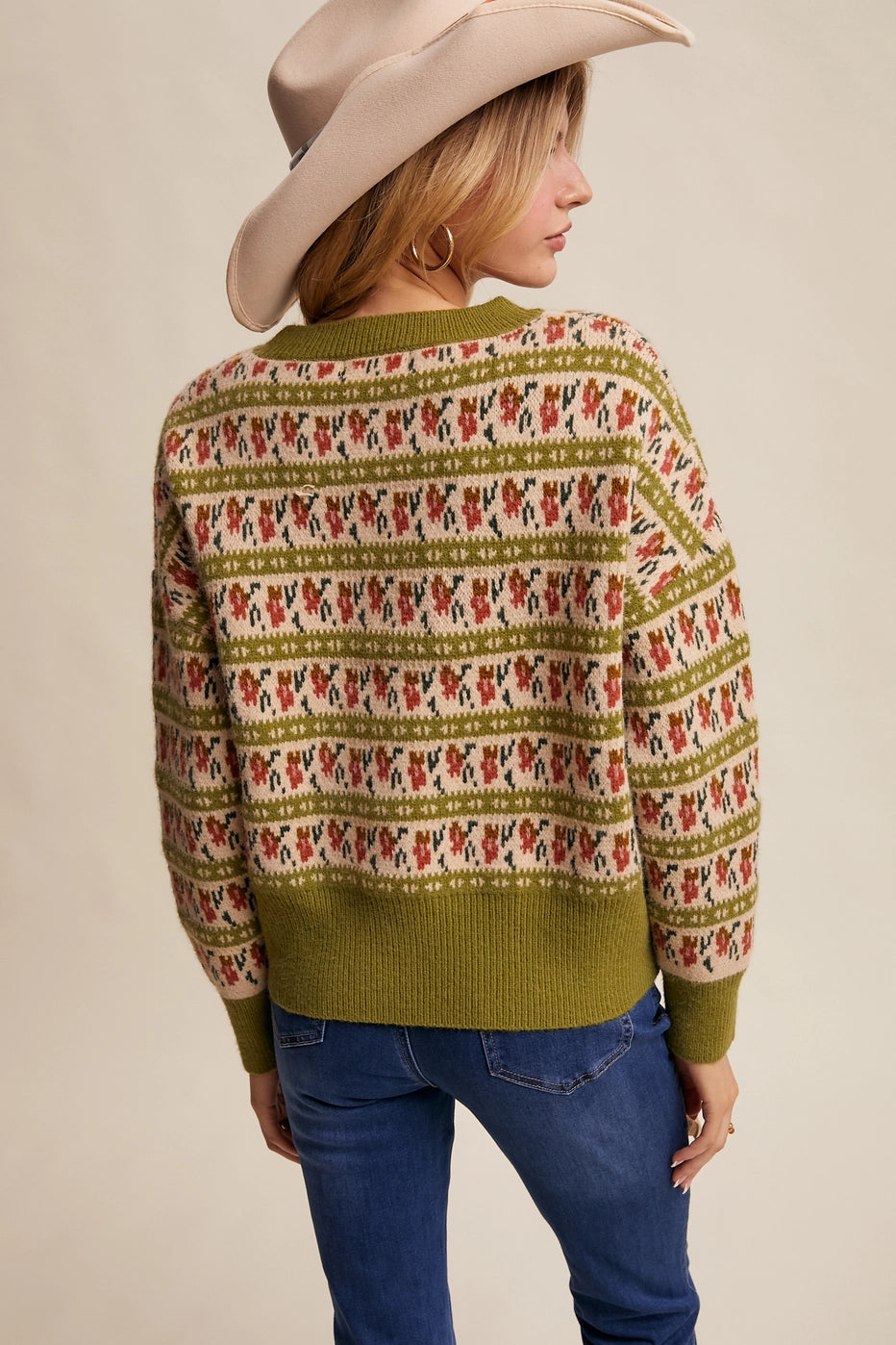Western Jacquard Sweater