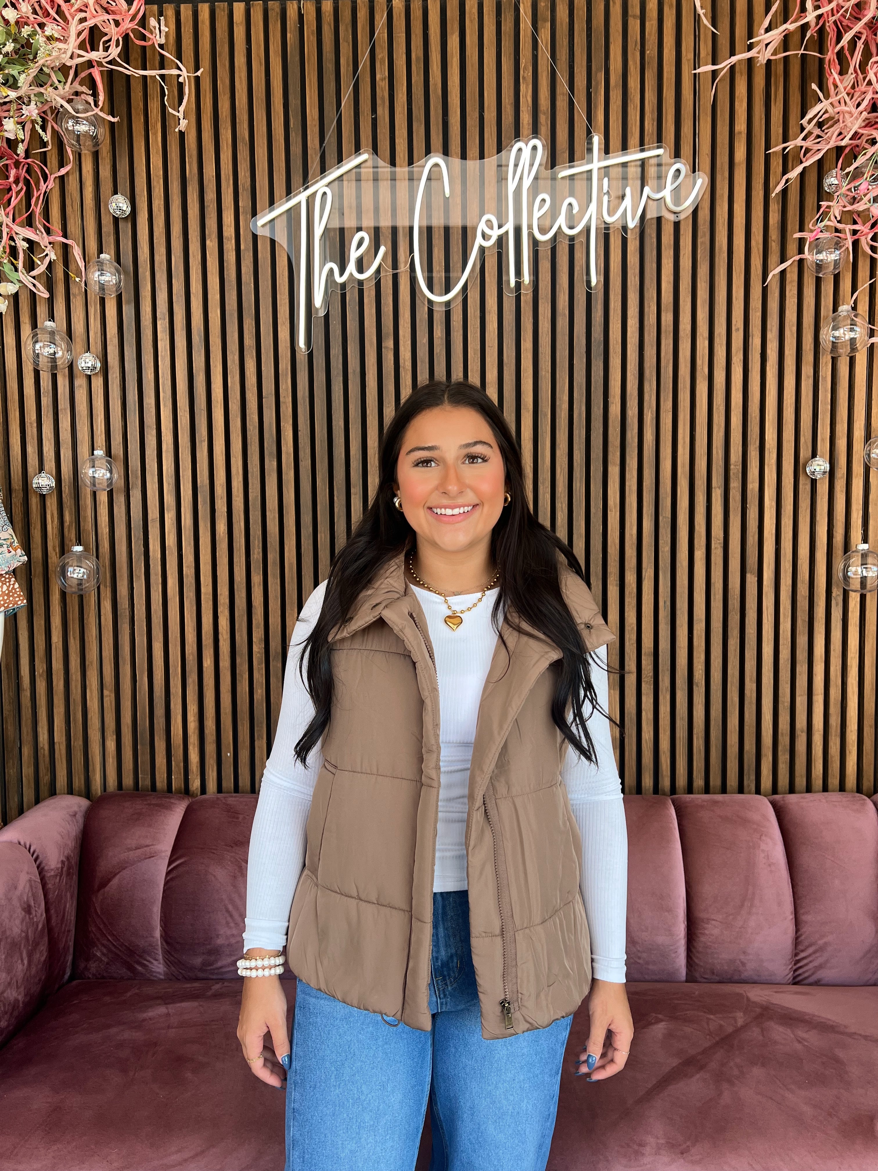 Puffer Vest- Tan