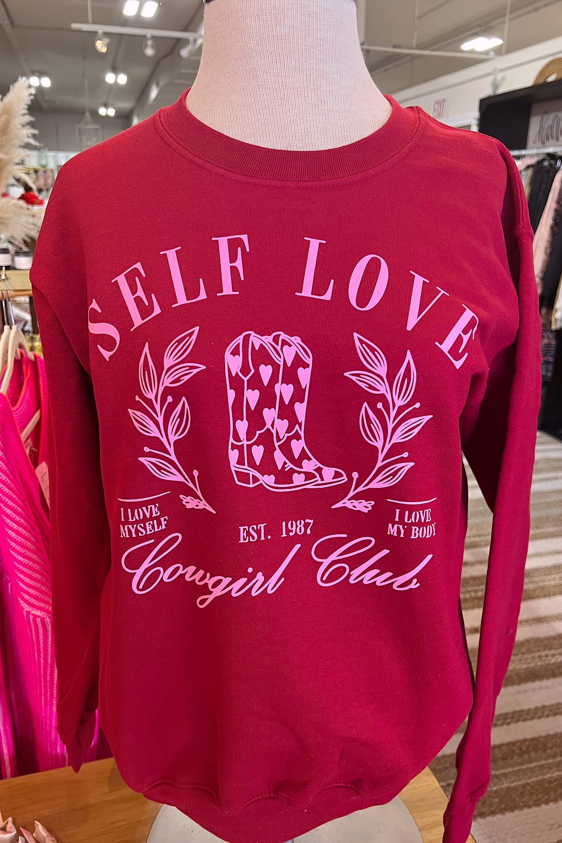 BJB Customs: Self Love Cowgirl Sweatshirt