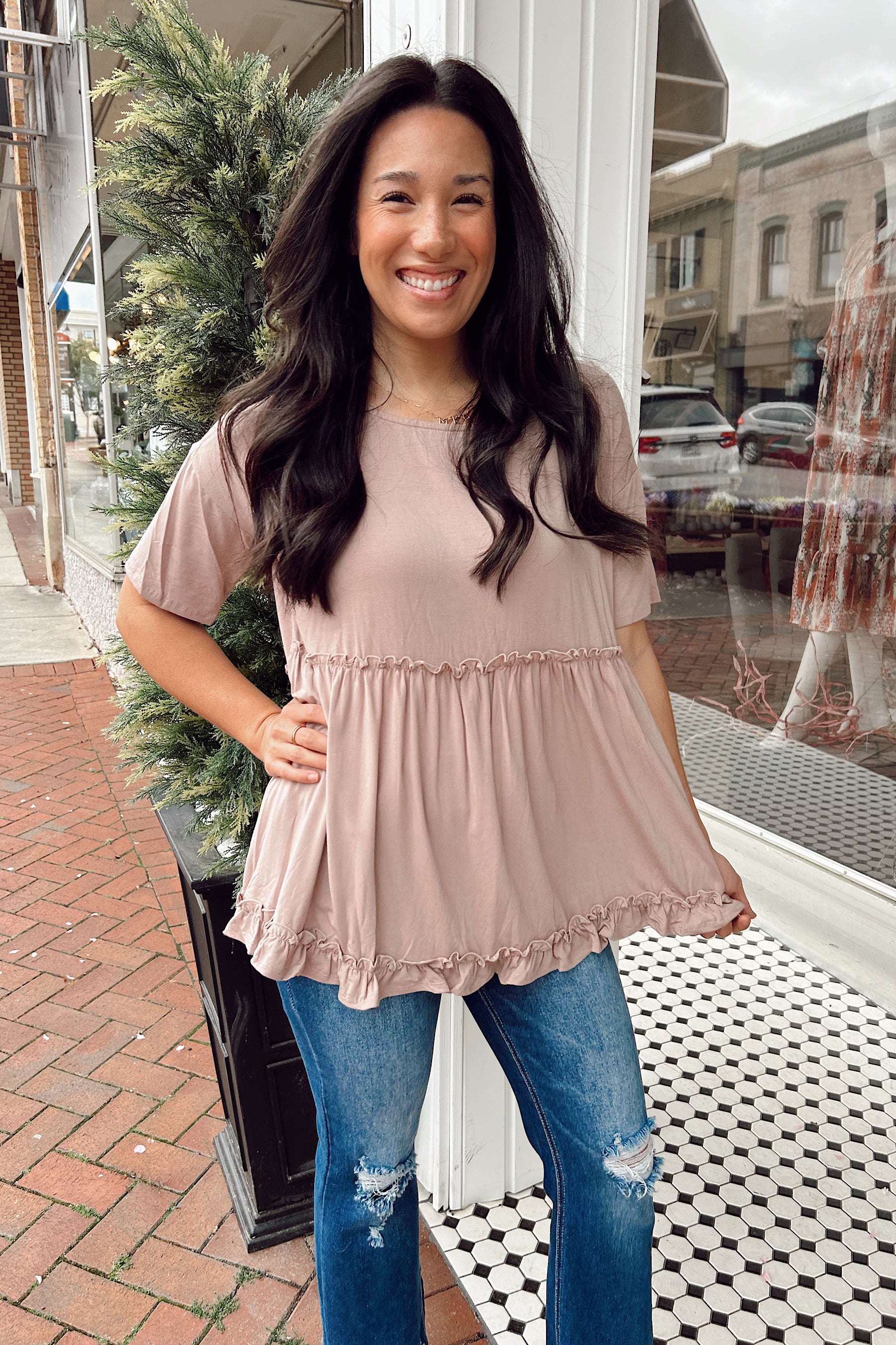 Basic Comforts Top- Taupe (S-XL)