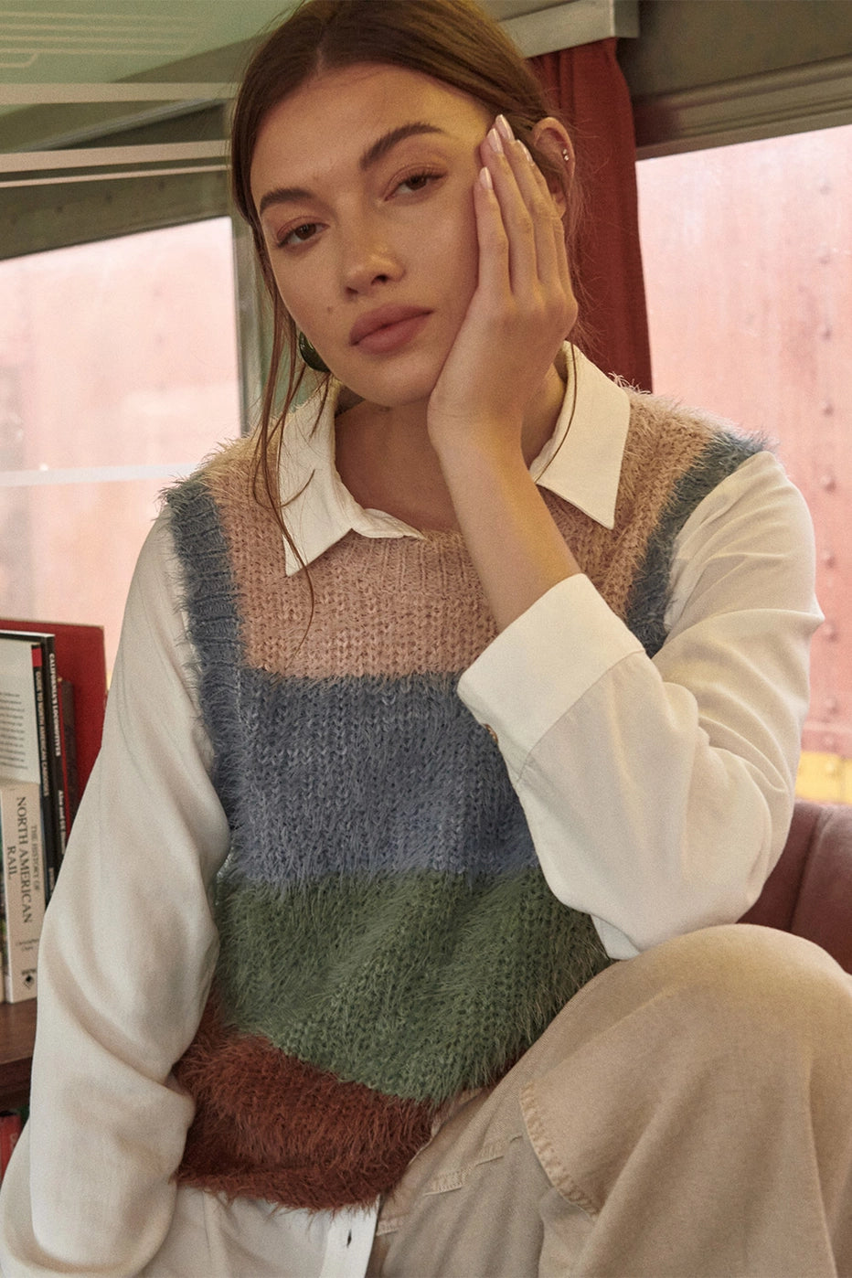 Colorblock Sweater Vest