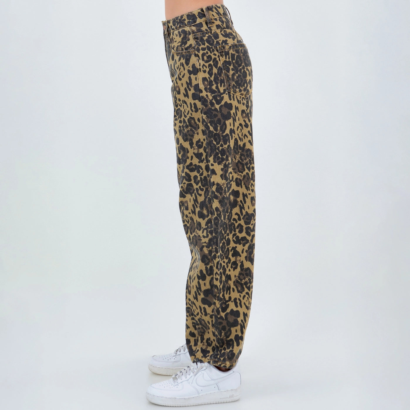 Leopard Barrel Jeans