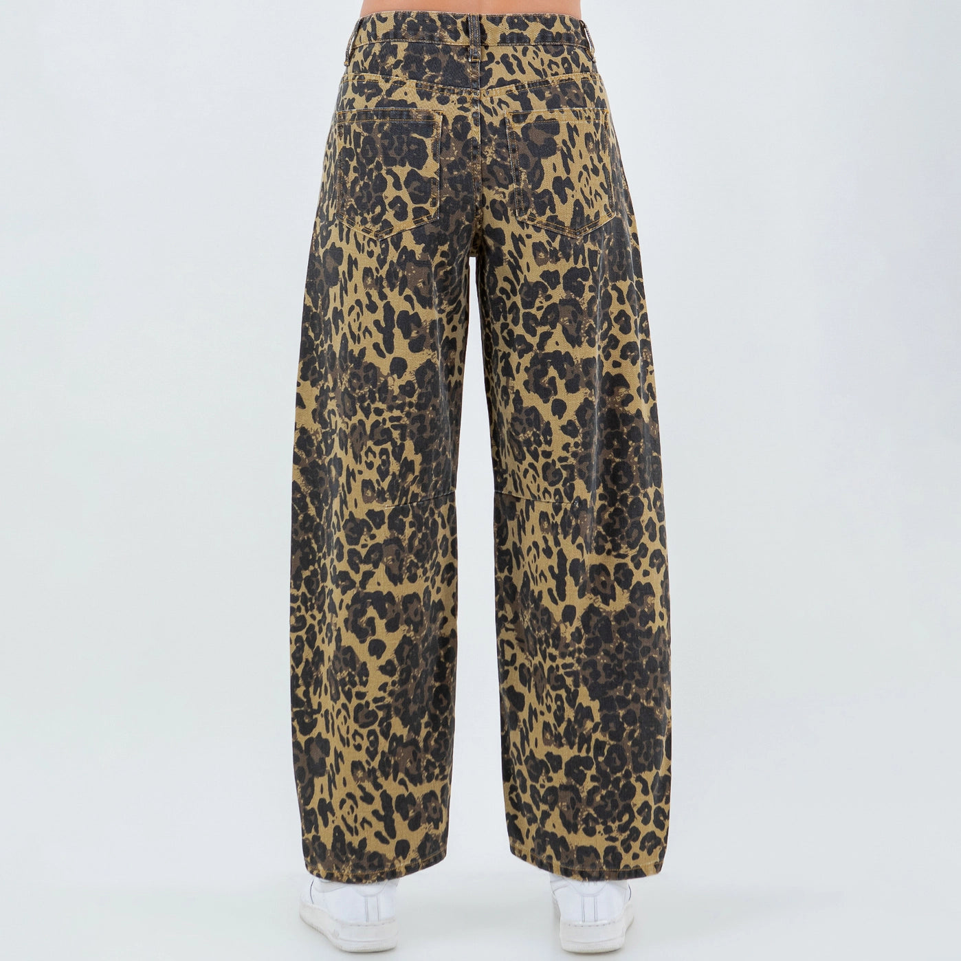 Leopard Barrel Jeans