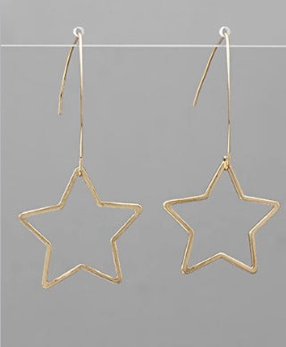 Star Drop Earring- Gold