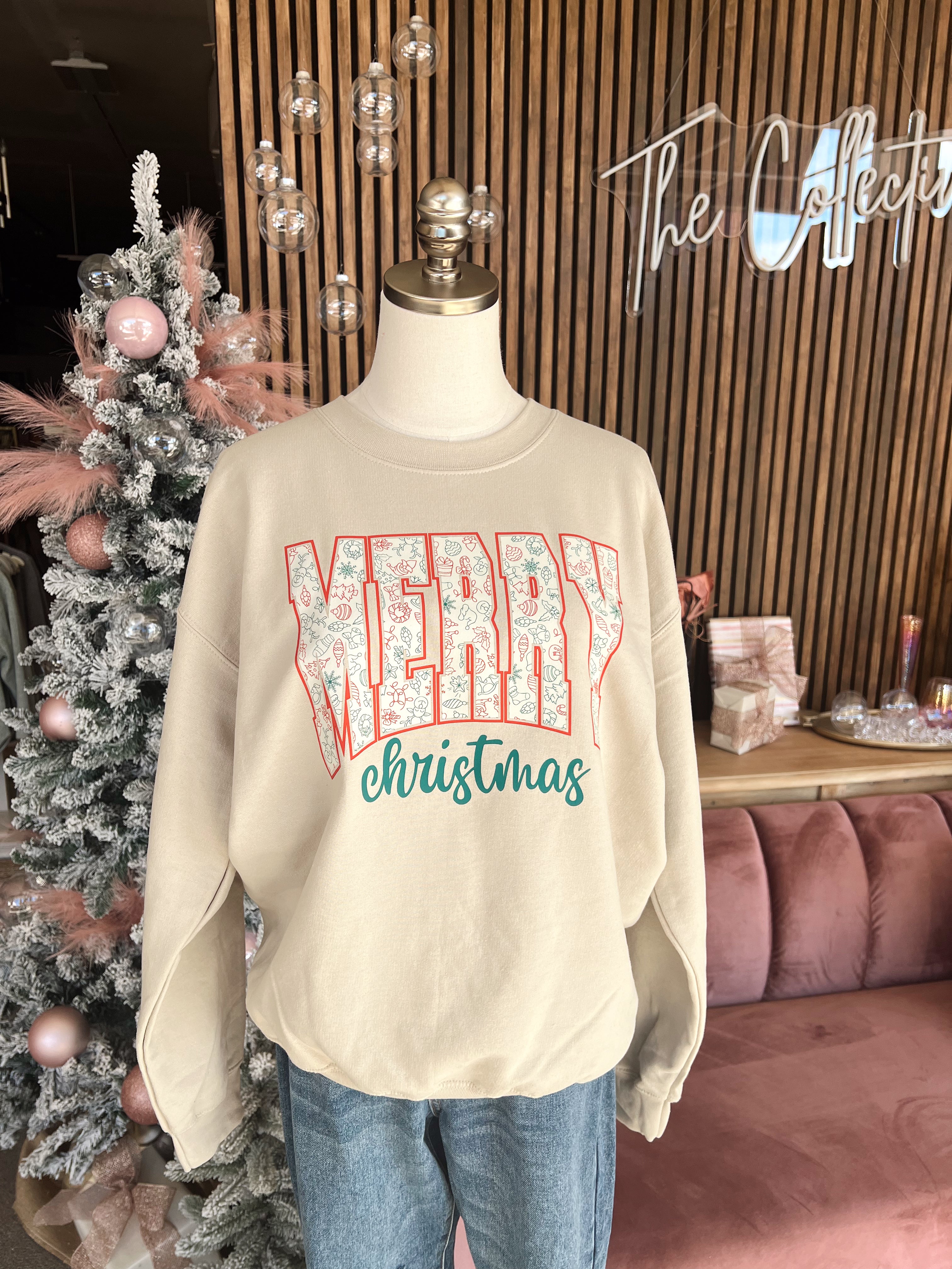 Customs: Holly Jolly Merry Christmas Sweatshirt
