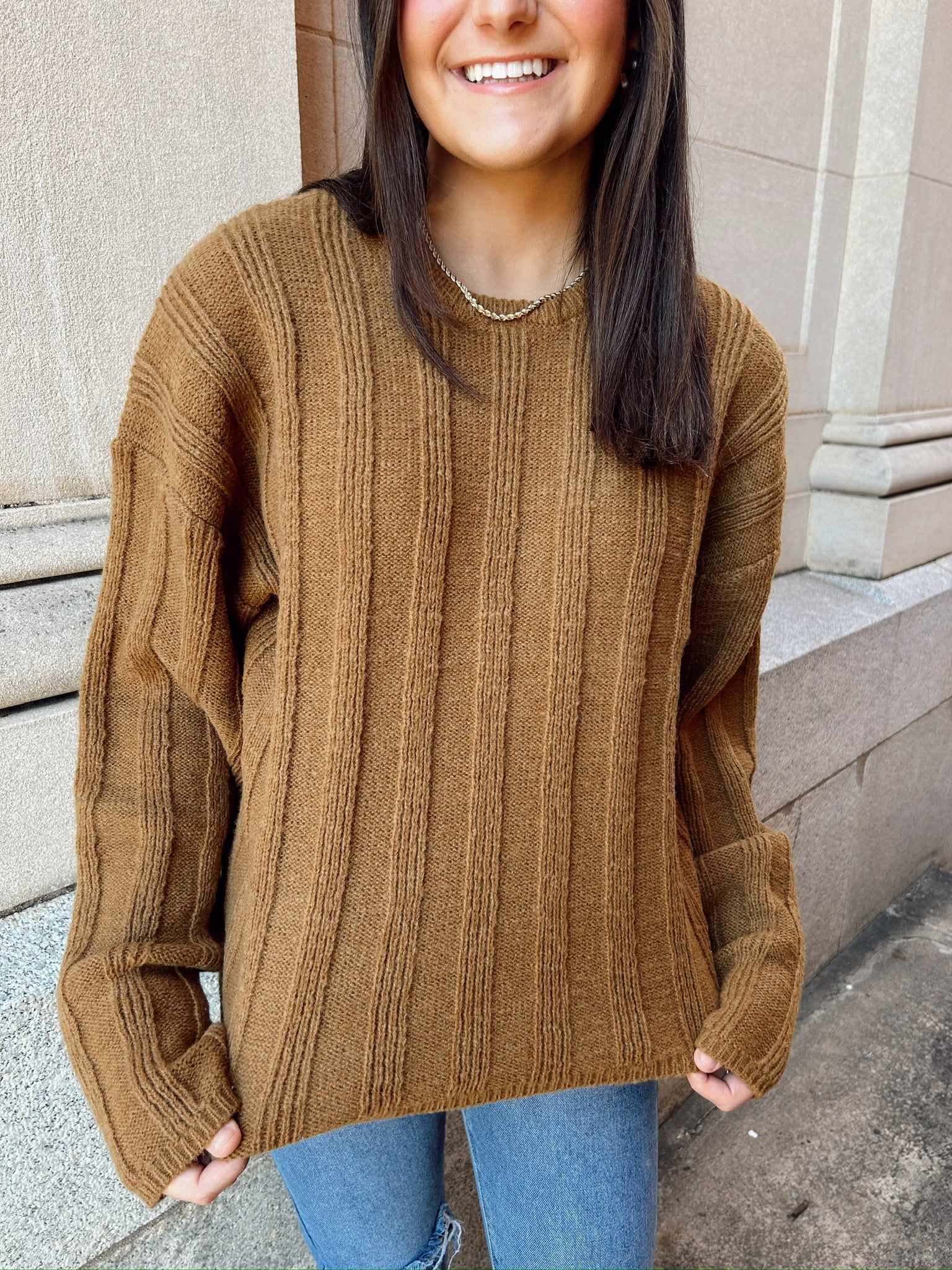 Ribbed Long Sleeve Sweater