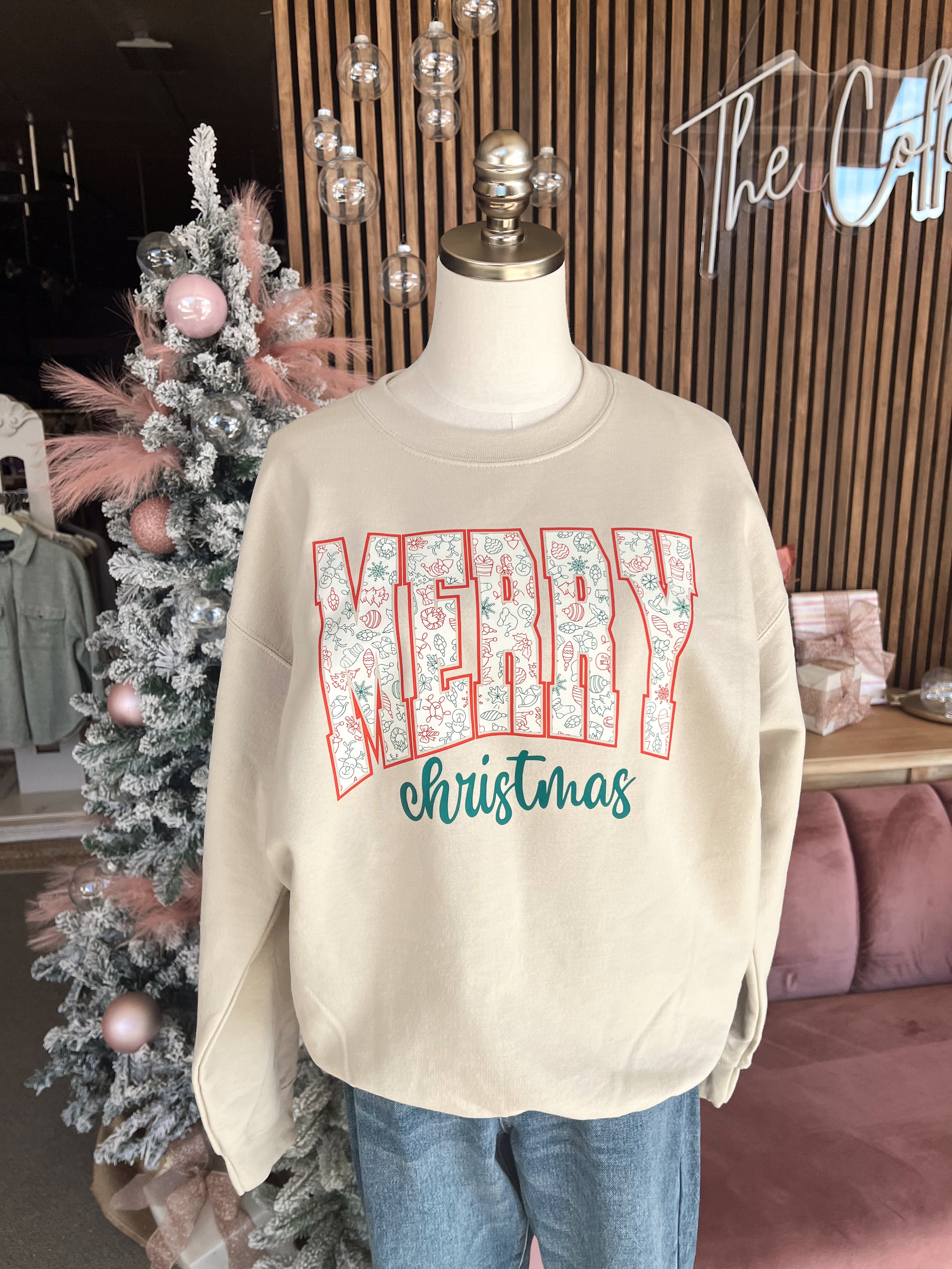 Customs: Holly Jolly Merry Christmas Sweatshirt