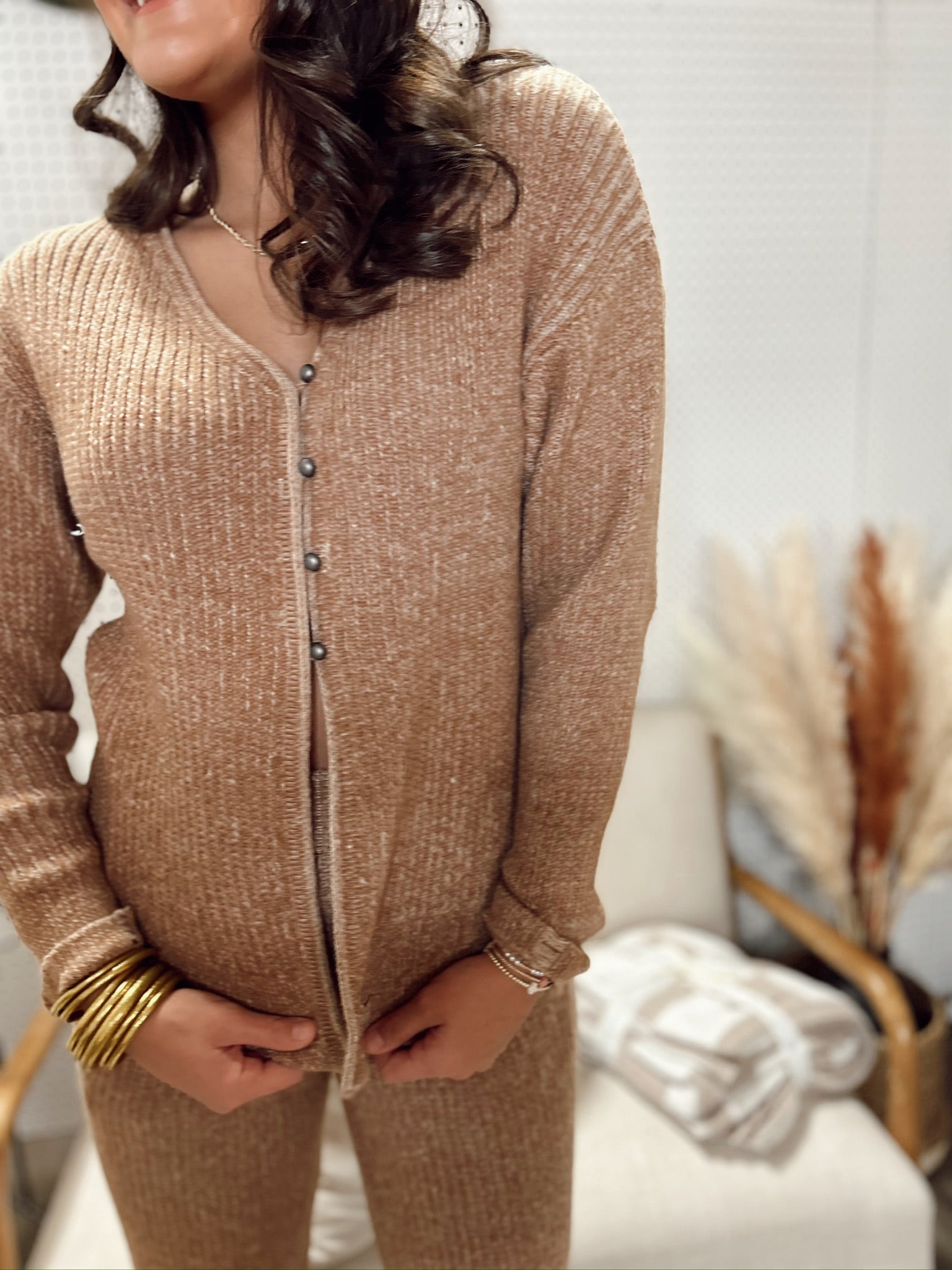 Feeling Cute Sweater Cardigan- Brown