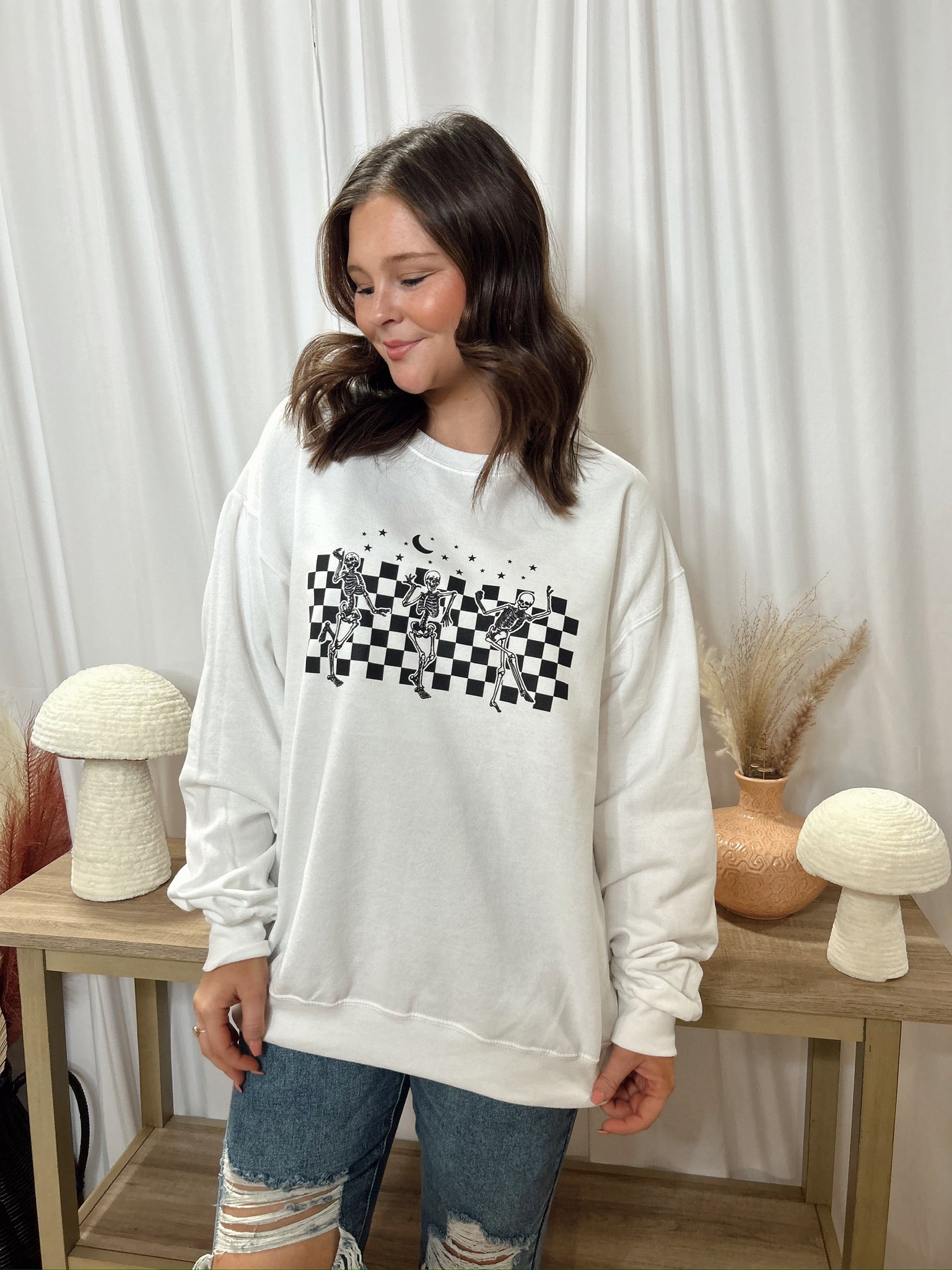 BJB Customs: Checkered Skeletons Sweatshirt